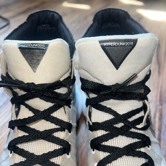 White Silver 2015 Nike Hyperdunk  Basketball Sneakers Shoes Size 8 - Picture 9 of 10